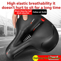 Coussin de selle de vélo en fibre de carbone de haute qualité, élargi et épaissi, avec une grande élasticité, imperméable et ventilé, pour VTT