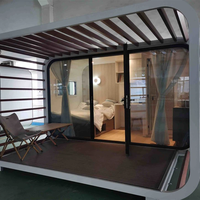 Conteneur de bureau modulaire préfabriqué de 20, 30 et 40 pieds, maison portable en forme de pod, cabine mobile en conteneur