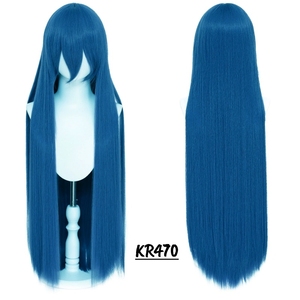 Perruques synthétiques de cosplay en gros, 100 cm de long, lisses, styles universels, 40 couleurs, perruque de cheveux pour anime, jeux de rôle, fête, spectacle - Product Image 4