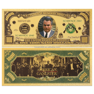 Conception personnalisée, 5 modèles, style américain, billet de banque souvenir en plastique plaqué or pour cadeaux - Product Image 3