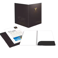 Classeur personnalisé en papier laminé doux au toucher dossier A4 blanc pour l'organisation de documents à usage promotionnel