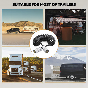 Tractor <span class=keywords><strong>7</strong></span> Pole Trailer Truck <span class=keywords><strong>Cable</strong></span> de <span class=keywords><strong>remolque</strong></span> eléctrico <span class=keywords><strong>Cable</strong></span> espiral de camión de goma - Product Image 5