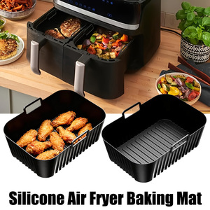 Vente en gros : Tapis de cuisson rectangulaire en silicone alimentaire pour friteuse à air, résistant à la chaleur et réutilisable, pour la cuisine - Product Image 4