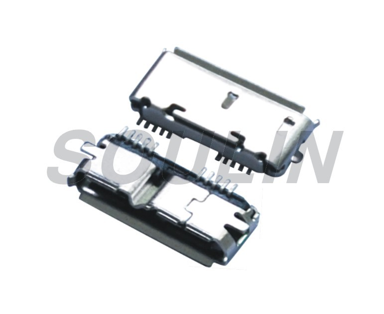 Mini micro femelle à souder A B C type dip 90 degrés prise usb