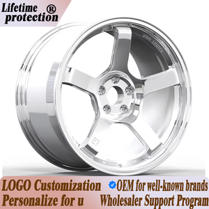 RAYS 57CR Glossy Silver Forged Wheels & Rims 18 19 20 Inch 5x112 5x114.3 5x120 Alloy Rims untuk Mobil Performa BMW Mercedes Audi - Product Image 1