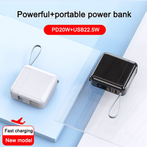Cargador de batería externo de 20000 mAh con cables de carga rápida integrados, para iPhone, Samsung Galaxy, Pixel, <span class=keywords><strong>LG</strong></span> - Product Image 4