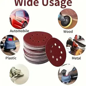 100mm Sanding Discs Pad <strong>Hook</strong> <strong>Loop</strong> Backing 60/80/100/120/150/180/240/320/400/600/800/1000 Grit High for Sanders - Product Image 3