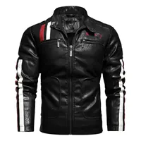 Men's Distressed Genuine Lambskin Leather Biker Jacket