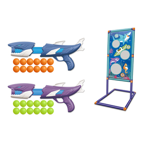 Juego de disparos para niños Toy -Shark <span class=keywords><strong>Gun</strong></span> Toy Foam Popper Blaster <span class=keywords><strong>Air</strong></span> Guns con juego de objetivos móviles - Product Image 1