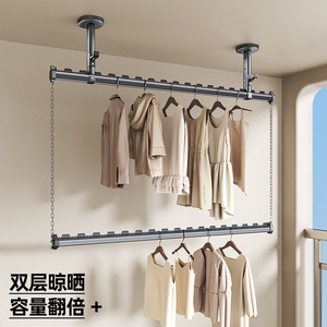 Tendedero de Ropa de Aleación de Aluminio con Ranuras, 1, 2, 1.5, 2, 2.5, 3 Metros, Resistente al Viento, para Balcón y Uso Doméstico - Product Image 4