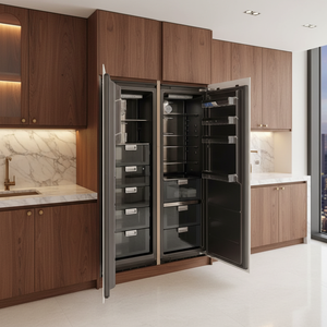 Réfrigérateur à tiroir entièrement intégré de 528 L, côte à côte, avec garniture intérieure de style métallique, tiroir en verre - Product Image 5