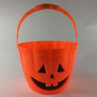 Paniers à Bonbons Décoratifs en Plastique pour Enfant, Grandes Paniers d'Halloween à Citrouille LED