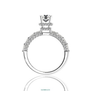 แหวนมอยส์ซาไนต์ทรงกลมสำหรับผู้หญิง แหวนมอยส์ซาไนต์สังเคราะห์ (เพาะในห้องปฏิบัติการ) ขนาด 5.4 มม. - Product Image 1