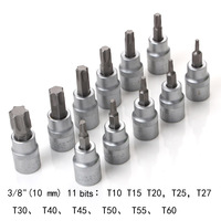 34Pcs Crv Chrome Vanadium Steel Drive Deep Socket Set 6-Point Hex Car Repair Tools avec Case Comprend Bit OEM Personnalisable