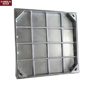 Couvercle de drainage carré en acier inoxydable moderne personnalisé, couvercle de manhole invisible, couvercle décoratif pour égouts extérieurs - Product Image 1