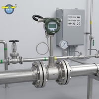Small Caliber Anti-Vibration Vortex Flow Meter Flange Connection for Natural Gas Small Pipeline Flow Calculation