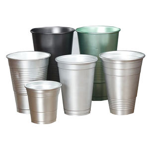 야외용 일회용 합금 컵 500ml 맞춤형 인쇄 BPA 프리 재활용 가능 스태커블 경량 내구성 알루미늄 맥주 솔로 컵 - Product Image 3