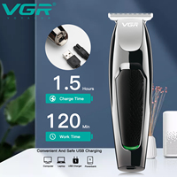 VGR V-030 Tondeuse à Cheveux Électrique Rechargeable, Silencieuse, Professionnelle et Sans Fil pour Hommes
