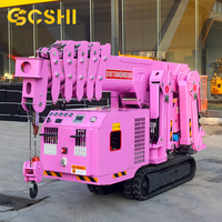 Mini-grue araignée de 1,2 à 16 tonnes, grue sur chenilles télescopique, flèche rotative à 360°, certifiée CE, électrique ou diesel, pour la construction
