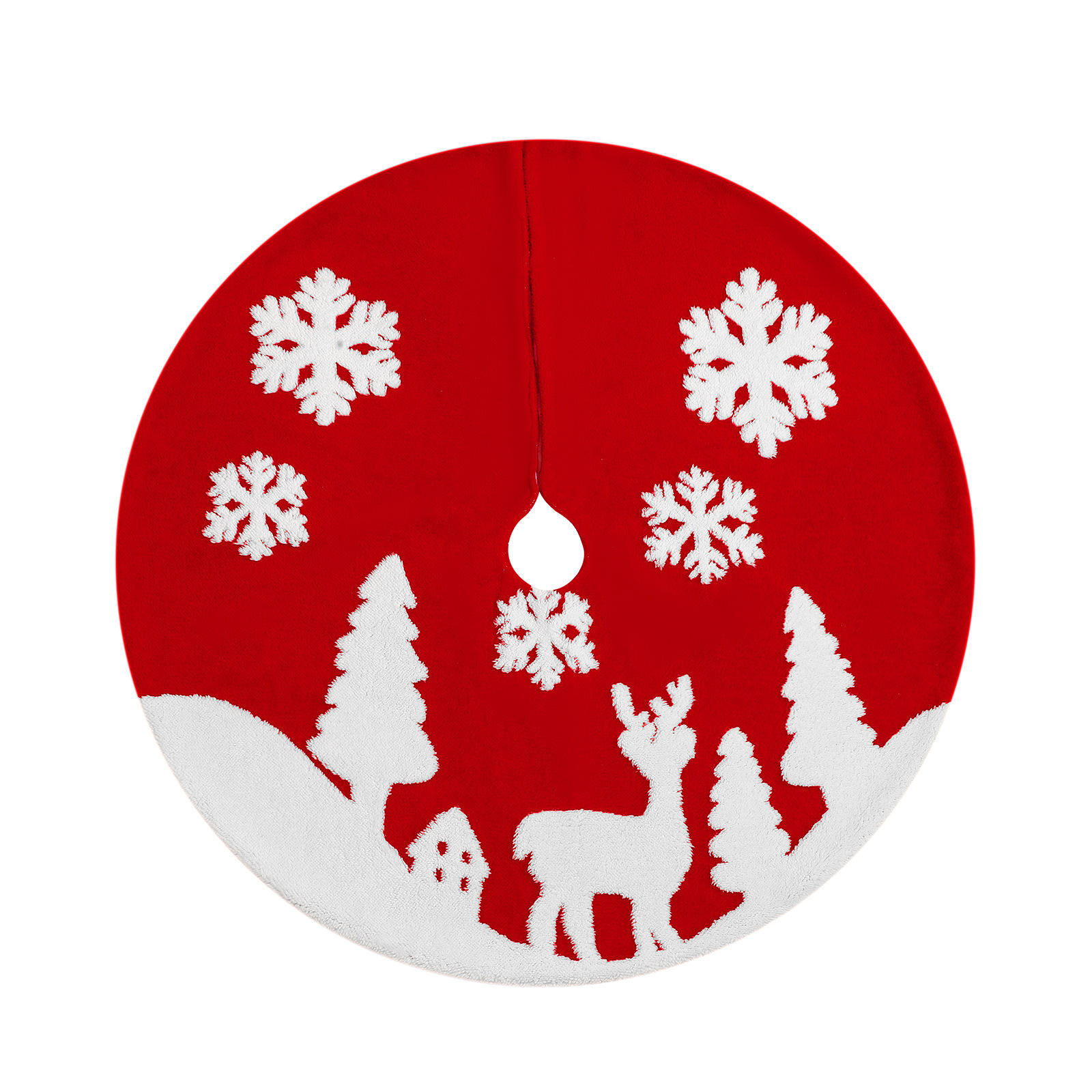 RedDan Lu Shu Cotton Fleece Jacquard Tree Skirt