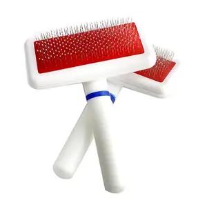 Peigne d'épilation pour animaux de compagnie pour chats chiens brosse autonettoyante Portable chien anti-tiques brosse outil de toilettage pour animaux de compagnie accessoires pour chiens