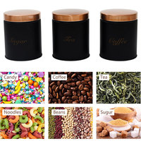 Gadgets de cuisine Boîte en fer blanc 850ml 3 pièces Conteneurs de stockage en métal avec logo personnalisé pour collations Yaourt Épice Sucre