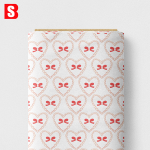 Tissu 100 % coton Bessi à faible MOQ, motif nœuds et rubans chic, imprimé numérique, style romantique vintage pour robes et vêtements - Product Image 2