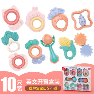 Jouets pour bébés et tout-petits : hochet et anneau de dentition éducatifs en plastique ABS souple, écologiques et sûrs pour nouveau-nés (0 mois et plus) - Product Image 4