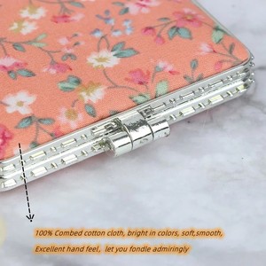 Bán Buôn Mini Gương Trang Điểm Chất Lượng Cao Lụa Vải Cổ Điển Tay Gương Hình Chữ Nhật Hình Bầu Dục Vòng Trang Điểm Cầm Tay Gương - Product Image 5