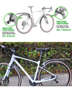 Para-lamas de Bicicleta de Estrada RBRL com Liberação Rápida 700cx45mm, Conjunto de Para-lamas Leves de Plástico com Cobertura Total para Bicicleta de Gravel - Product Image 2