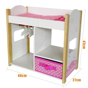 Custom 18 Inch <strong>Doll</strong> Furniture for American Kid <strong>Dolls</strong> Gift for KIDS <strong>Doll</strong> Accessories Floral Design Open <strong>Wardrobe</strong> - Product Image 4