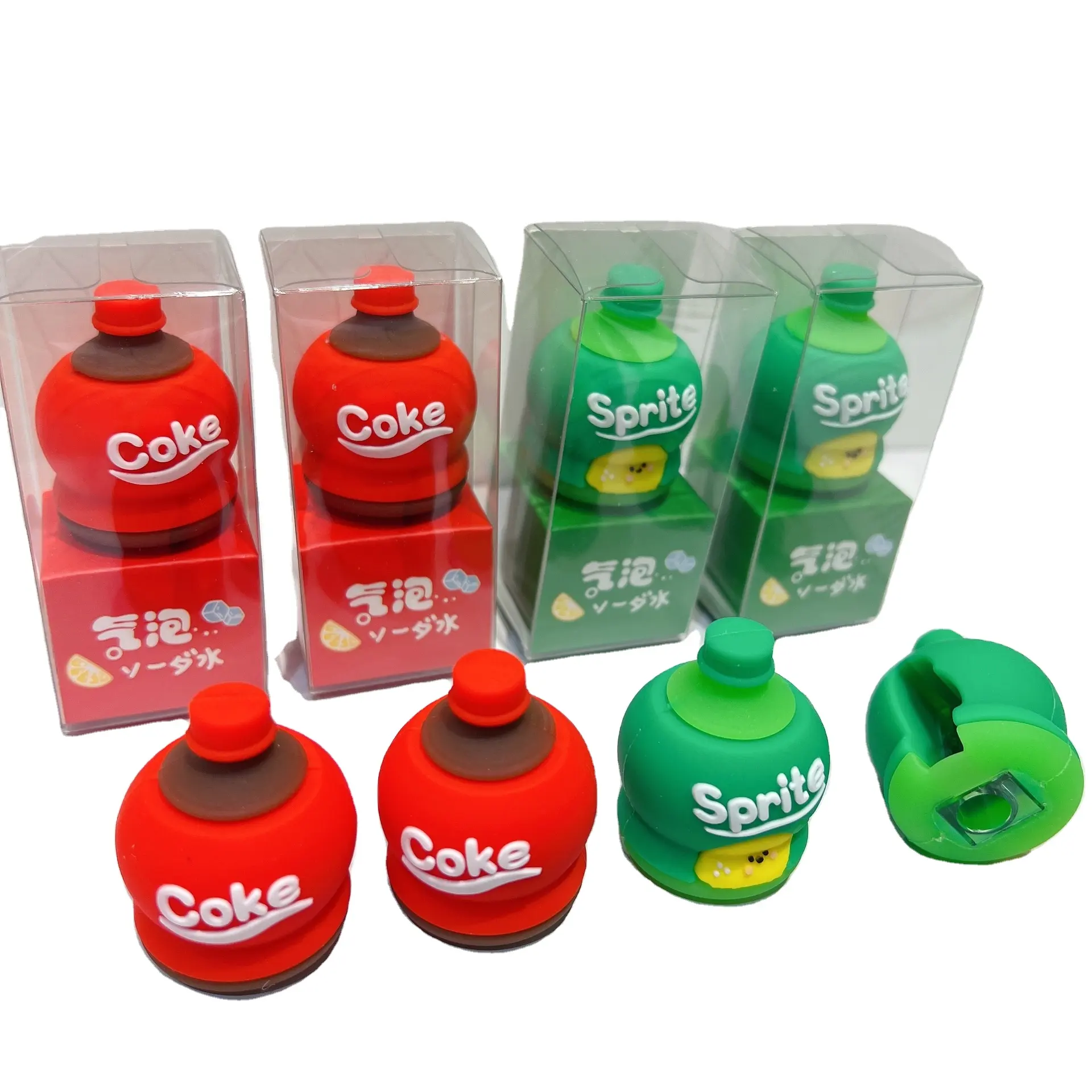 Новое поступление, кавайная точилка для карандашей в форме бутылки кока-колы, пузырьков, сока, спиральной бутылки, соды, точилка для карандашей, канцелярские принадлежности