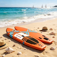 Planche de SUP gonflable à double couche de 10,6 pieds prête à l'emploi |   Planche de paddle de pêche thermoscellée pour adultes avec pompe