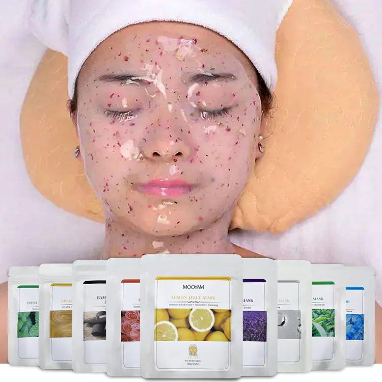 OEM Private Label Hautpflege Gesicht & Körper Kristall Jelly mask Hydro jelly Bio Rose Hydro Gelee Pulver Peeling Gesichts maske