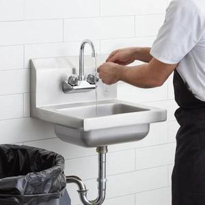 Évier mural simple en acier inoxydable pour salle à manger, design moderne et surface brossée - Product Image 4