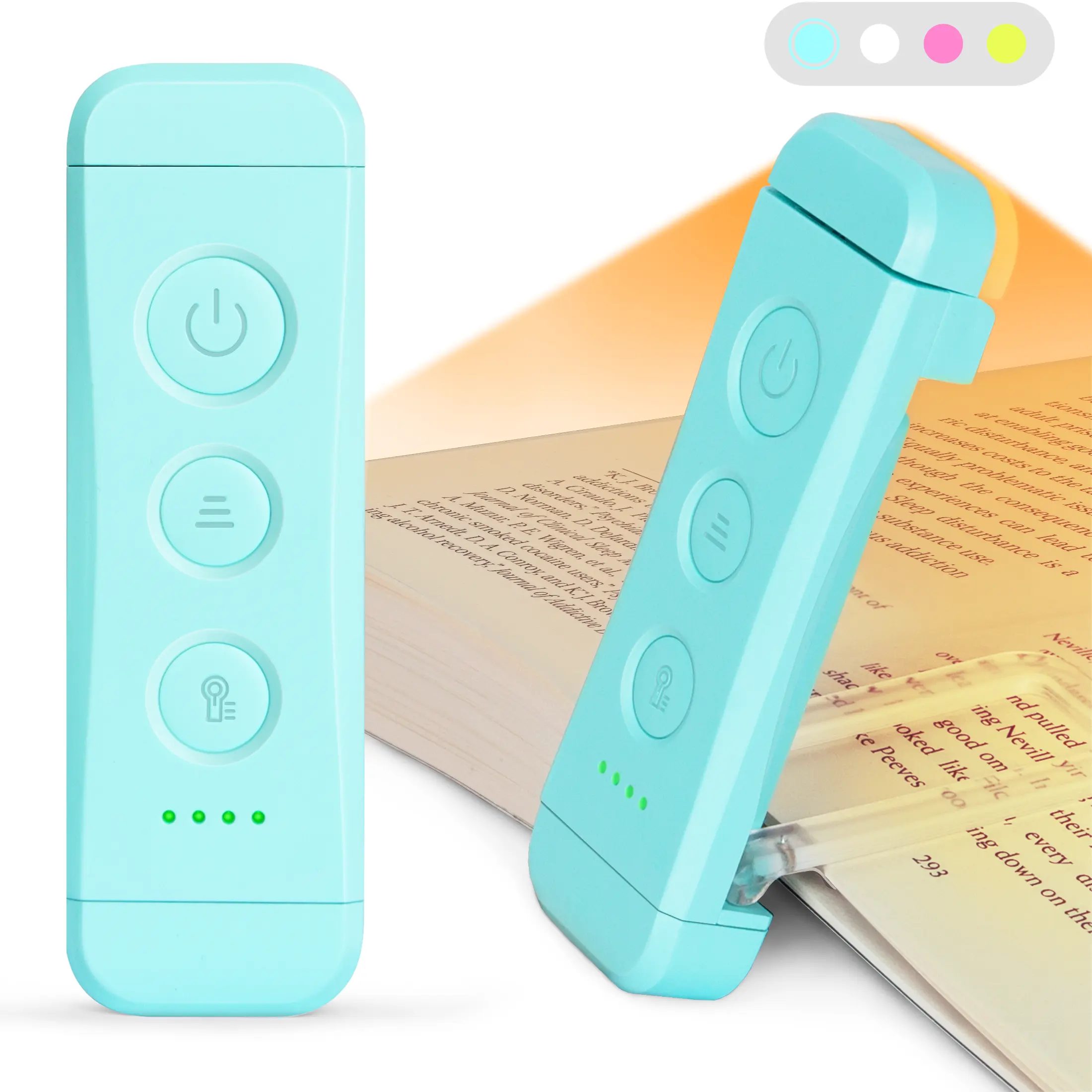 Wholesales Portable Eye Care Bookmark Amber Book Reading Light Long Lasting Rechargeable Led Mini Reading Clip On Book Light