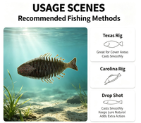 14 Warna 5 Inci 46g Umpan Plastik Lunak Tenggelam Datar Model Hade Fish Breath Gill Huddled Bass Fishing Jigs Lures