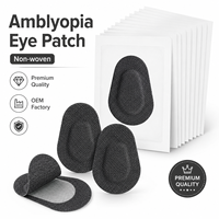 Pansement oculaire adhésif noir non tissé de qualité médicale, hypoallergénique, à couverture complète, bloquant la lumière, jetable, pour commande en gros