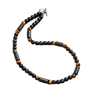 Collares de cuentas hechos a mano para hombre, regalo de Navidad personalizado creativo, joyería de acero inoxidable a la moda - Product Image 1