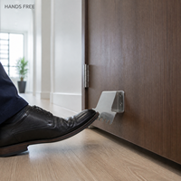Ouvre-porte à pédale en acier inoxydable, sans contact, mains libres, par machine de traitement de tôles, service OEM