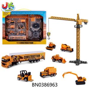 Diseño personalizado Diecast juguete aleación coche ingeniería conjunto con grúa torre simulación Metal <span class=keywords><strong>carga</strong></span> camión modelo para niños - Product Image 6