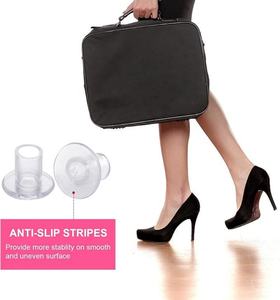 Protectores de Tacón Alto Redondos Transparentes Negros para Zapatos de Mujer, Repuestos para Tacones Altos, para Bodas, Fiestas y Eventos al Aire Libre - Product Image 6