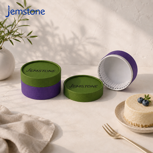 Premium Round Cardboard Cylinder <b>Box</b> Bakery Shop Specialty Cake Paper Tube for Individual Dessert Cheesecake Packaging - Product Image 2