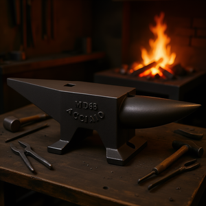 Enclume en acier moulé de 88 lb, de qualité industrielle, avec trou carré, outil de cintrage pour forgeron, avec base stable et revêtement électrostatique - Product Image 2