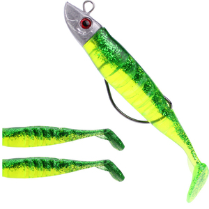 Isca de Pesca de Plástico Macio de Alta Qualidade com Anzol Oco Duplo e Cabeça de Chumbo, Feita de Chumbo Puro e PVC - Product Image 3