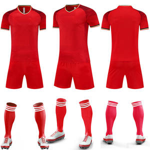 Maillot de football unisexe personnalisé avec nom et numéro, uniforme de club, spandex/coton, séchage rapide, manches courtes, col montant pour joueur - Product Image 6