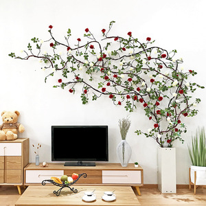Wholesale White Dry Rattan <b>Artificial</b> Rose <b>Vines</b> High Simulation Floral Garland For Wedding Scene Layout Home Decor - Product Image 1