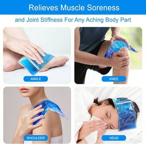 Paquete de 5 Compresas de Gel Reutilizables para Lesiones, Compresas Frías/Calientes para Alivio del Dolor, Rehabilitación, Clase II Médica, Tratamiento Flexible para el Cuerpo - Product Image 4