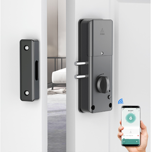 Serrure de porte invisible Tuya, serrure électronique pour porte en bois intérieure sans perçage, serrure à carte magnétique, serrure à carte Bluetooth WeChat Mini Program - Product Image 1