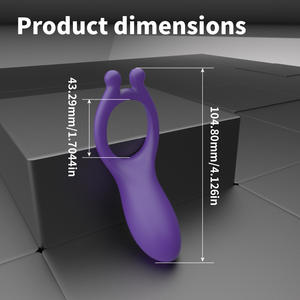 Odeco アダルト ラバー U字型 バイブレーター 超伸縮性 充電式 コックリング ゲイ男性向け Juguetes Sexual 男性用セックストイ - Product Image 4